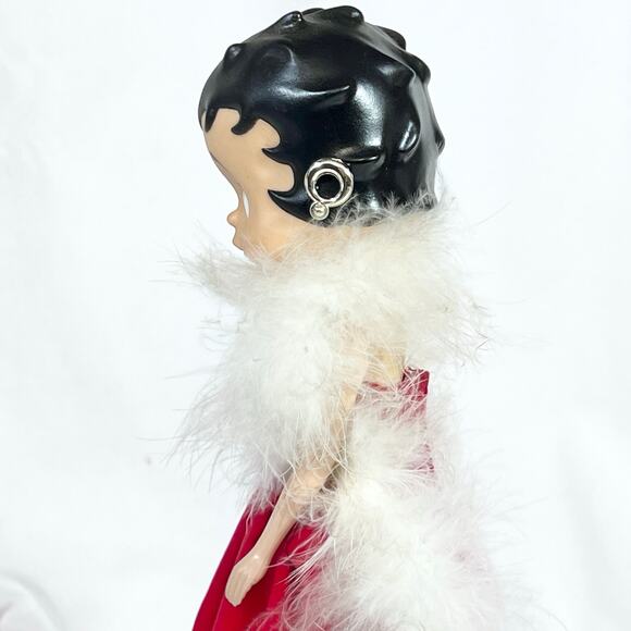 Vintage Betty Boop Fashion Doll Red Dress White Feathers Precious Kids 1998 - Picture 10 of 15